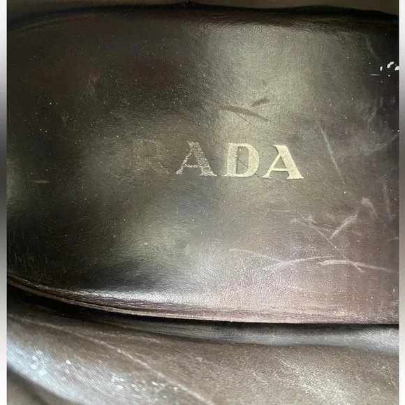 Vintage Prada 1990’s Mocha Chukka Desert Boots Shoes Men 9.5 Leather Ankle Italy - Picture 4 of 15